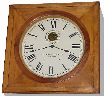 C.1898, Self Winding Clock Co., New York, "Model No. 29", with style "A" rotary wind movement, in good condition. — Antique Clocks Price Guide