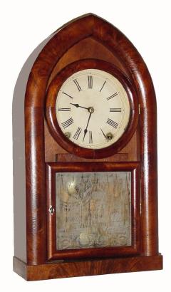 C.1850, Pond &amp; Barnes, Boston, Mass., 8-day time/strike beehive clock, in generally good restored condition. — Antique Clocks Price Guide