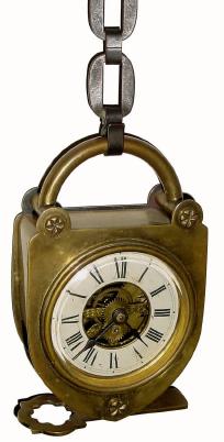 C.1881, Jerome &amp; Co. (New Haven) "Lock and Key", 30-hour novelty timepiece. — Antique Clocks Price Guide