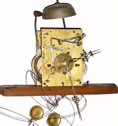 C.1840, A Good 8-day Tall Case movement, obviously made from British blanks, — Antique Clocks Price Guide