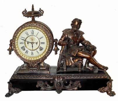 C.1894, Ansonia Clock Co., "Arion", 8-day time/strike figural clock. — Antique Clocks Price Guide
