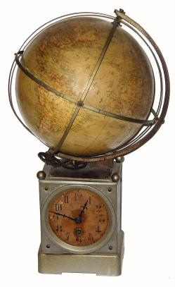 C.1907, German, Globe / World timepiece. — Antique Clocks Price Guide