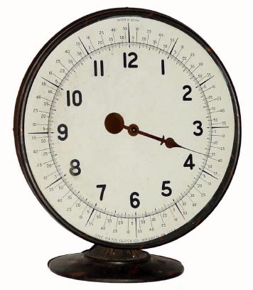 C.1930, One Hand Clock Corp., Warren, Penn., 30-hour one hand timepiece, large. — Antique Clocks Price Guide