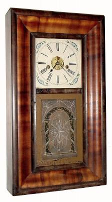 C.1850, Forestville Manufacturing Co., (J. C. Brown) 8-day time/strike mahogany OG shelf clock in very nice condition with original finish (has been rubbed down a bit). — Antique Clocks Price Guide