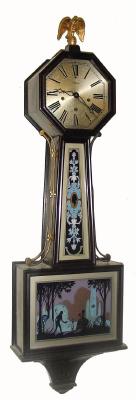 C.1928, New Haven Clock Co., "WASHINGTON" model, Westminster chime banjo clock, in generally good original condition. — Antique Clocks Price Guide