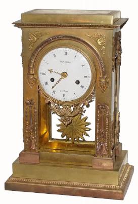 C.1850, French, 4-glass Architectural Clock, with restorations. — Antique Clocks Price Guide