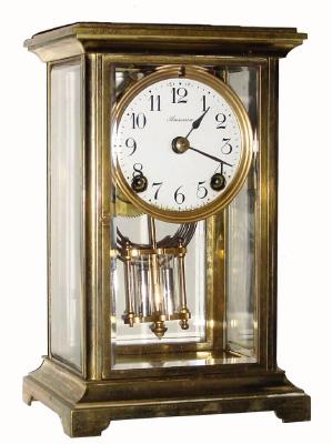 C.1914, Ansonia "DORVAL", crystal regulator, in good original condition. — Antique Clocks Price Guide