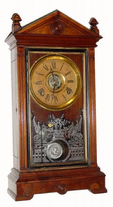Mixed lot: C. 1885, Seth Thomas "ALBANY", walnut case, now with a Gilbert movement, dial and hands. — Antique Clocks Price Guide