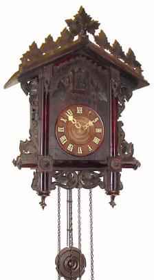 C.1890, German, 30-hour time/strike cuckoo clock in generally good with original finish. — Antique Clocks Price Guide