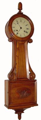 C.1978, Korean, 8-day time/strike, spring movement banjo clock. — Antique Clocks Price Guide