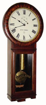 C.1910, Seth Thomas, "Regulator No. 2", 8-day mahogany timepiece in fair condition, with restorations. — Antique Clocks Price Guide