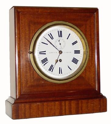 C.1900, Scottish, A. Black &amp; Co., Glasgow, interesting timepiece with white porcelain dial and seconds hand. — Antique Clocks Price Guide