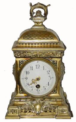 C.1900, French, Marti &amp; Cie,  8-day mantel timepiece in the style of a small bracket clock. — Antique Clocks Price Guide