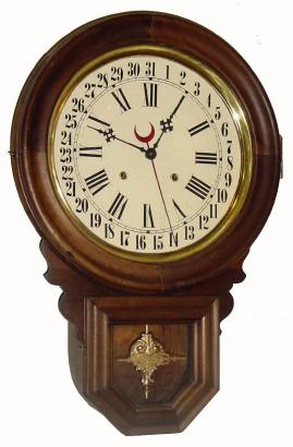 C.1910, E. Ingraham, "DEW DROP" Calendar, 8-day time and strike in fair to good restored condition. — Antique Clocks Price Guide