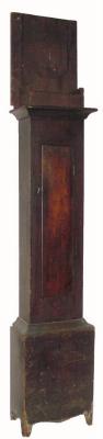C.1820, American, Base &amp; Trunk Only, to a folk art finished pine tall case clock. — Antique Clocks Price Guide