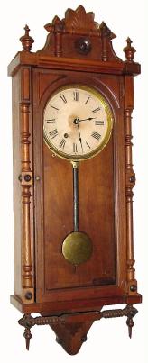 C.1880, Ansonia, "Queen Elizabeth",  in walnut, as-found with restorations. — Antique Clocks Price Guide