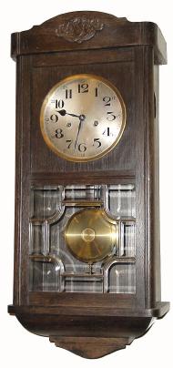 C.1920, German, Gustav Becker, 8-day box clock with dark fumed oak finish and in generally good original condition. — Antique Clocks Price Guide