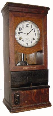 C.1920, International Time Recording Co.,  punching in time clock, running, but incomplete. — Antique Clocks Price Guide