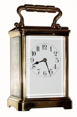 C.1900, French, Brass Cased Carriage Clock, 8-day time and strike, in excellent original condition. — Antique Clocks Price Guide