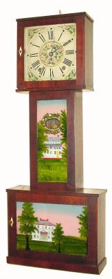 C.1835, Connecticut Banjo (attributed to Henry Terry), 2-wt wooden works 30 hour time and strike wall clock, in excellent original condition. — Antique Clocks Price Guide