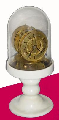 C.1852 (dated rear cover) Terryville Manufacturing Co., Terryville, Conn., 30-hour torsion pendulum candle stick timepiece. — Antique Clocks Price Guide