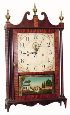 C.1816, Eli Terry, Outside Escape, Pillar &amp; Scroll in very good restored condition. — Antique Clocks Price Guide