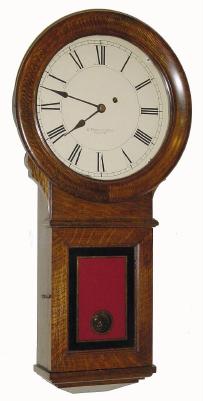 C.1900, E. Howard &amp; Co., "Regulator No. 70", 8-day weight timepiece in excellent condition with original dial, hands, pendulum and tablet. — Antique Clocks Price Guide