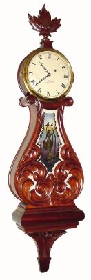 C.1982 (dated), Foster Campos, Lyre banjo. 8-day weight timepiece. — Antique Clocks Price Guide