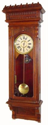 C.1885, Wm. L. Gilbert, "Regulator No. 11" in excellent restored condition. — Antique Clocks Price Guide