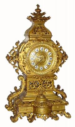 C.1885, French, Etienne Maxant, bronze Architectural clock in good original condition. — Antique Clocks Price Guide