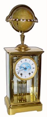 C.1890, French, Edouard Serin, World Time Globe, striking, with phases of the moon and in good original condition. — Antique Clocks Price Guide