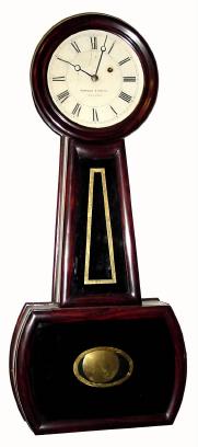 C.1850, Howard &amp; Davis, Boston, "No. 4 Banjo" clock in excellent restored condition. — Antique Clocks Price Guide