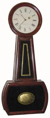 C.1850, Howard &amp; Davis, Boston, "No. 3 Banjo" Clock in very good restored condition. — Antique Clocks Price Guide