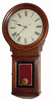 C.1890, E. Howard &amp; Co., Boston, "Regulator No. 70-12", this is the standard or small size, in oak and in nice restored condition. — Antique Clocks Price Guide