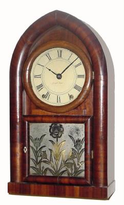 C.1841 Joseph (Shaylor) Ives, Bristol, Conn., 8-day time &amp; strike round beehive, with rare fusee movement. — Antique Clocks Price Guide