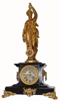 C.1890, French "Mystery Clock" with glass dial, and in very good condition. — Antique Clocks Price Guide