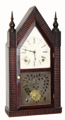 C.1850, Forestville Manufacturing Co., (J. C. Brown) 8-day time/strike ripple steeple clock in very fine condition with original finish. — Antique Clocks Price Guide