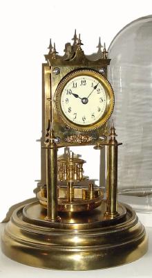 C.1902, Gustav Becker, 400-day timepiece in very good &amp; clean condition with an original disc pendulum, movement &amp; pend with the serial no. 1845500. — Antique Clocks Price Guide