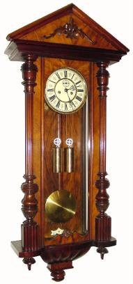 C.1900, German, A. W. &amp; Co., Freiburg in Schl, 2-weight wall regulator in good original condition. — Antique Clocks Price Guide