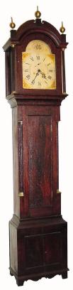 C.1825, Silas Hoadley, Plymouth, Conn., 30-hour time &amp; strike tall clock. — Antique Clocks Price Guide