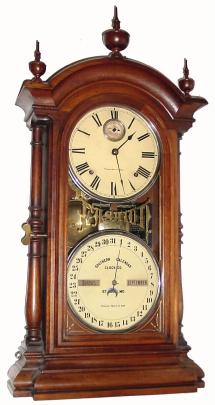 C.1880, Southern Calendar Clock Co., St. Louis, Mo., "Fashion No. 4", in excellent original condition. — Antique Clocks Price Guide