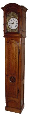 C.1875, French, Morbier Country Tall Case with 2-weight prayer repeat movement. — Antique Clocks Price Guide
