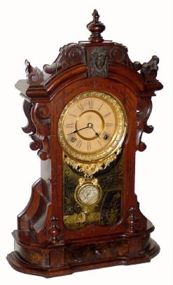C.1890, Ansonia Clock Co., "Monarch", 8-day time/strike mantel clock. — Antique Clocks Price Guide