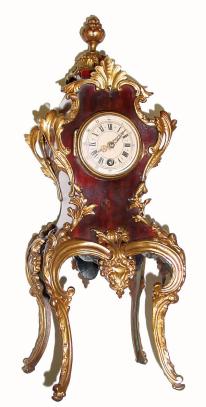 C.1890, French, Maple &amp; Co., Paris, Miniature Tall case in the Louis XVI style, tortoise shell with cast legs and mounts, all in good original condition. — Antique Clocks Price Guide