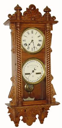 C.1891, Waterbury Clock Co., "Calendar No. 36", 8-day, time, strike &amp; perpetual calendar in excellent restored condition. — Antique Clocks Price Guide
