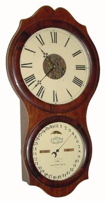 C.1880, Ithaca Calendar Clock Co., "No. 4 Hanging Office", 30 day time and calendar in excellent restored condition. — Antique Clocks Price Guide