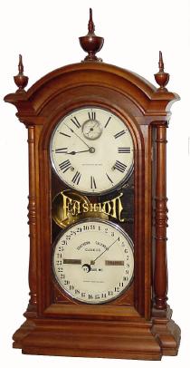 C.1880, Southern Calendar Clock Co., St. Louis, Mo., "Fashion No. 4", in very good condition, with restorations. — Antique Clocks Price Guide