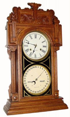 C.1912, Waterbury Clock Co., "Calendar No. 43" in excellent restored condition. — Antique Clocks Price Guide