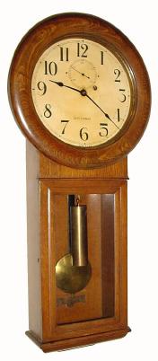 C.1920, Seth Thomas Clock Co., "Regulator No. 2", 8-day oak wall timepiece in very good condition with original finish. — Antique Clocks Price Guide