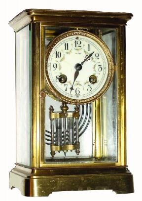 C.1910, French, Couaillet, 4-Glass crystal regulator retailed by LeRoy &amp; Cie, and with the LeRoy name on the fancy dial. — Antique Clocks Price Guide